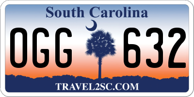 SC license plate OGG632