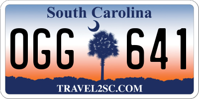 SC license plate OGG641