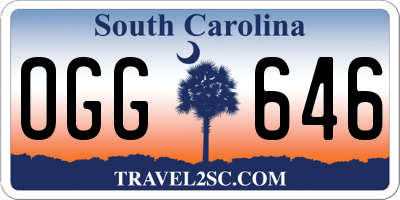 SC license plate OGG646