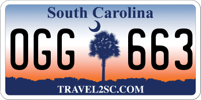 SC license plate OGG663