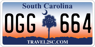 SC license plate OGG664