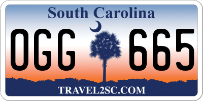 SC license plate OGG665