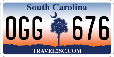 SC license plate OGG676