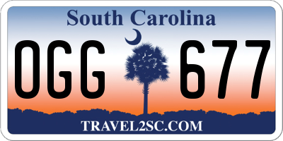 SC license plate OGG677