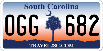 SC license plate OGG682