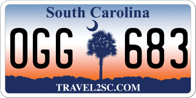 SC license plate OGG683