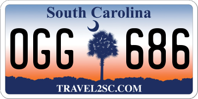 SC license plate OGG686