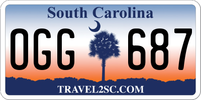 SC license plate OGG687