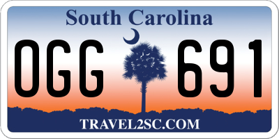 SC license plate OGG691