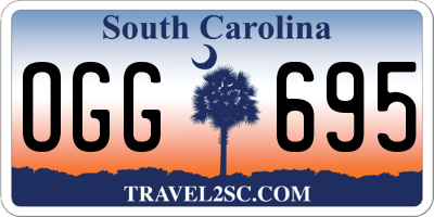 SC license plate OGG695