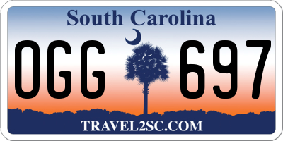 SC license plate OGG697