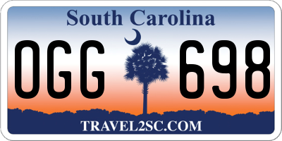 SC license plate OGG698