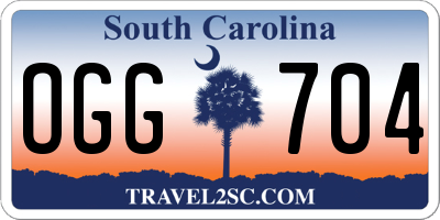 SC license plate OGG704