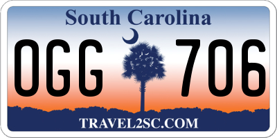 SC license plate OGG706