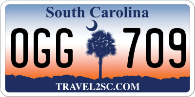 SC license plate OGG709