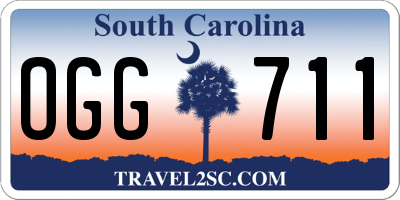 SC license plate OGG711