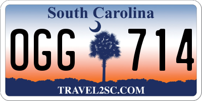 SC license plate OGG714