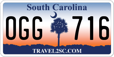 SC license plate OGG716