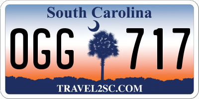 SC license plate OGG717