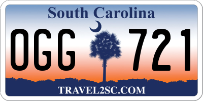 SC license plate OGG721