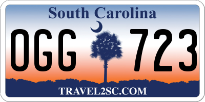 SC license plate OGG723