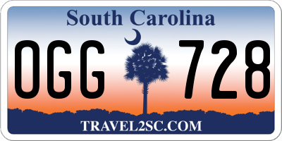 SC license plate OGG728