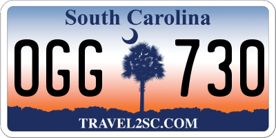 SC license plate OGG730