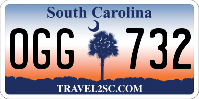 SC license plate OGG732
