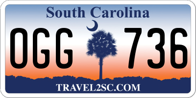 SC license plate OGG736