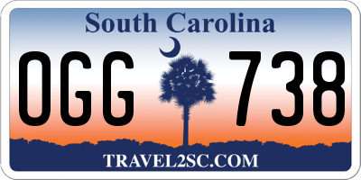 SC license plate OGG738