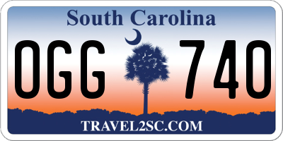 SC license plate OGG740