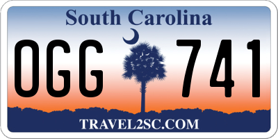 SC license plate OGG741