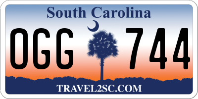 SC license plate OGG744