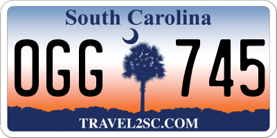 SC license plate OGG745
