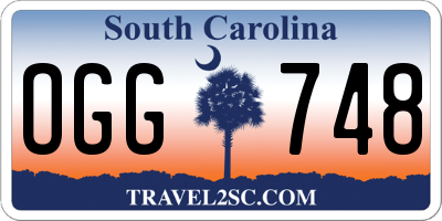 SC license plate OGG748