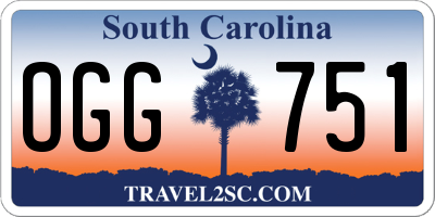 SC license plate OGG751