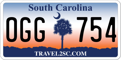 SC license plate OGG754