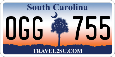 SC license plate OGG755