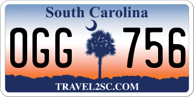 SC license plate OGG756