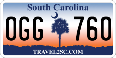 SC license plate OGG760