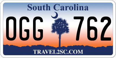 SC license plate OGG762