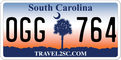 SC license plate OGG764