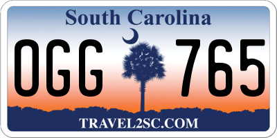 SC license plate OGG765