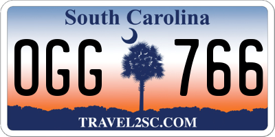 SC license plate OGG766