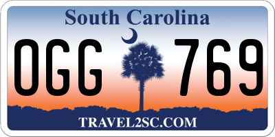 SC license plate OGG769