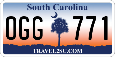 SC license plate OGG771