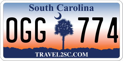 SC license plate OGG774
