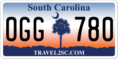 SC license plate OGG780