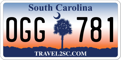SC license plate OGG781