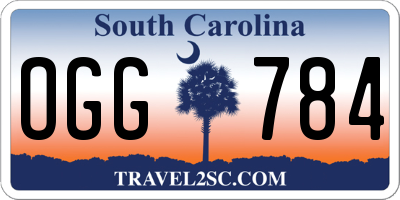 SC license plate OGG784